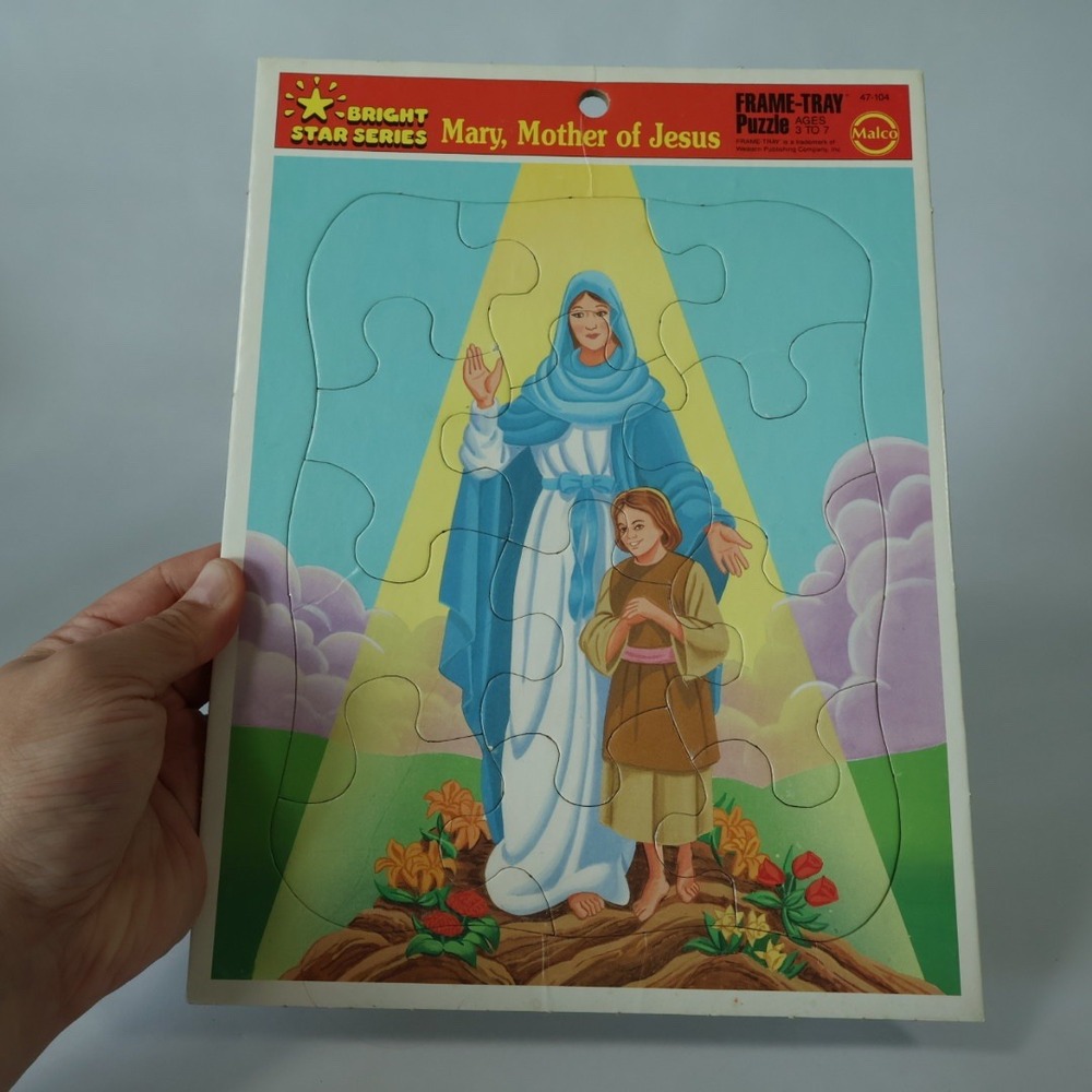 Malco Bright Star Series‎ Mary Mother of Jesus Frame-Tray Puzzle 47-104 Ages 3-7